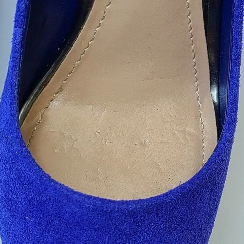 Sole Society Louisa Blue Violet Suede Wedges 6